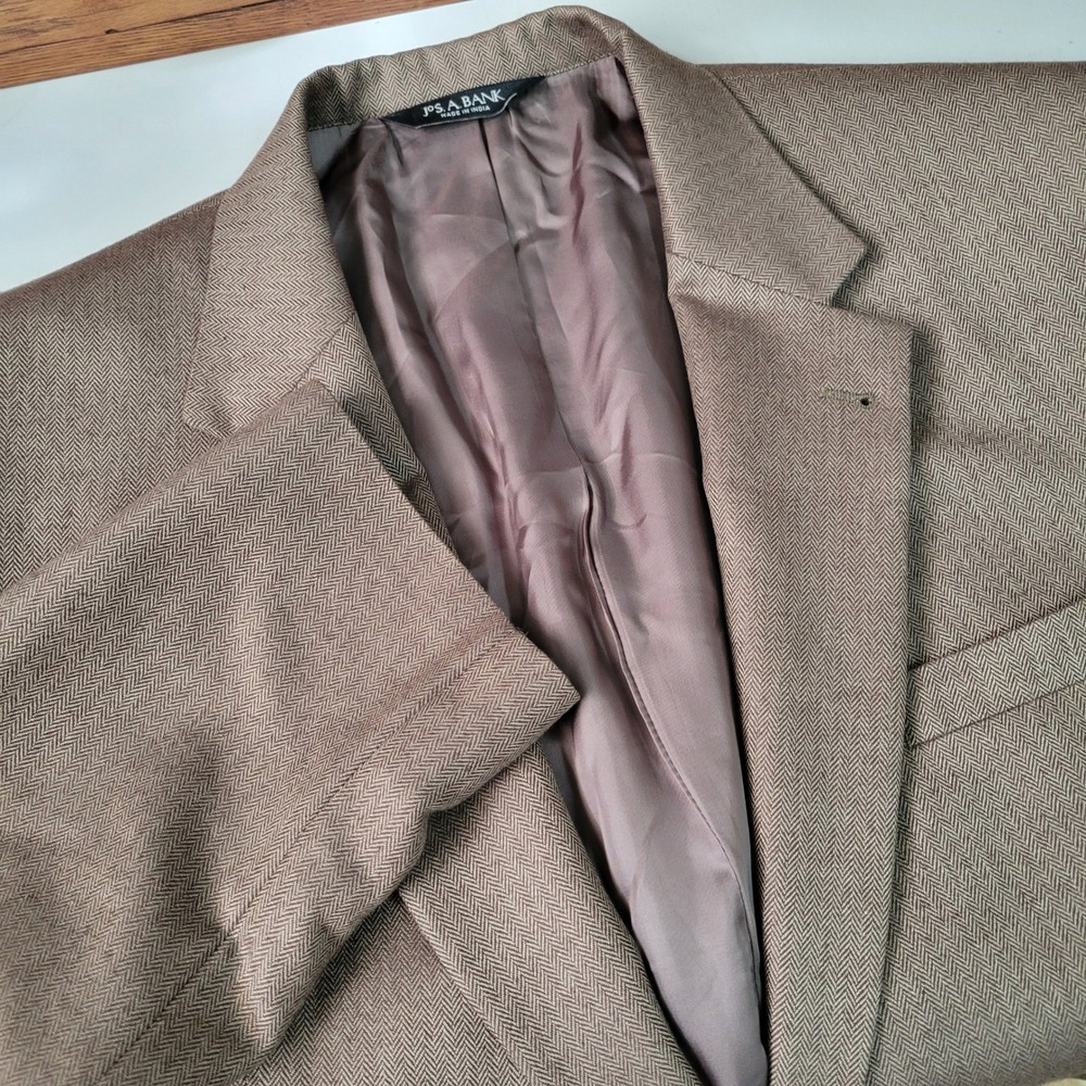 Jos. A. Bank Signature Collection Brown Silk Camel Hair‎ Blazer Suit Jacket Coat